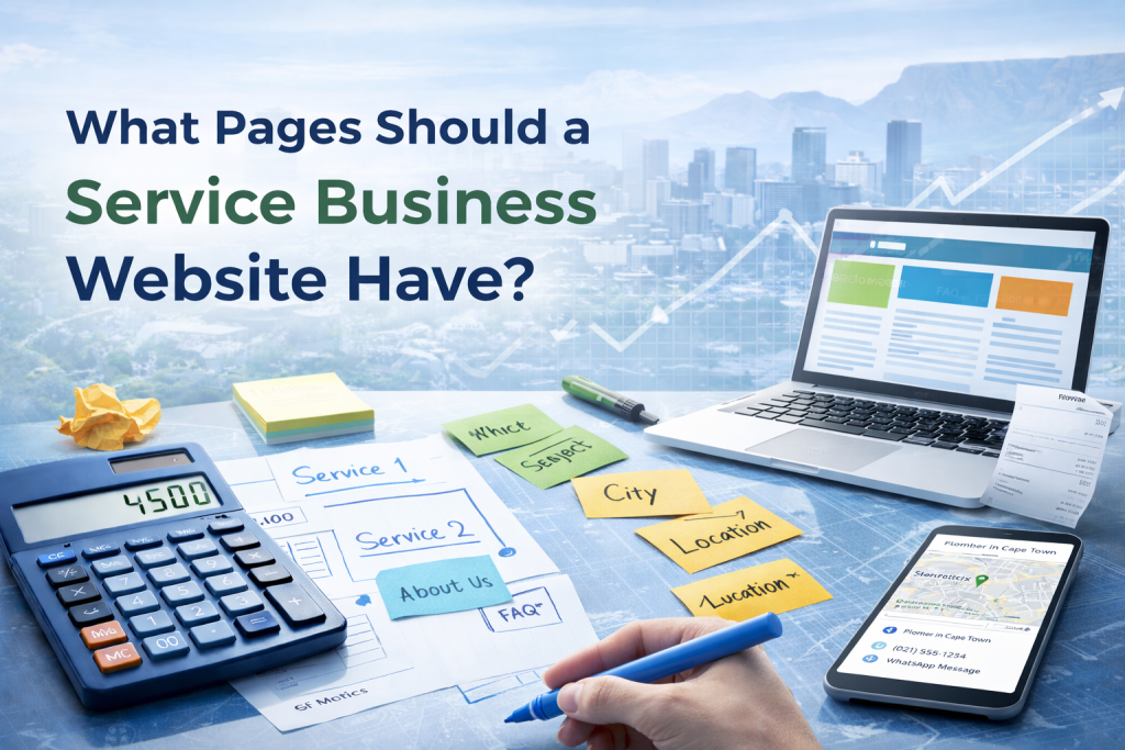 Service business website pages structure for SEO and lead generation